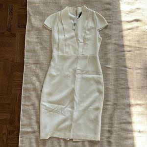 Elie Tahari, white silk dress, size 2, brand new with tags